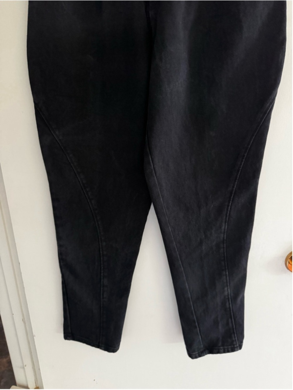 Vintage Black Tapered High Rise Pants Minimalist Workwear - Picture 5 of 13